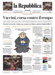 La Repubblica - COVER - Bosco - 19 marzo 2021